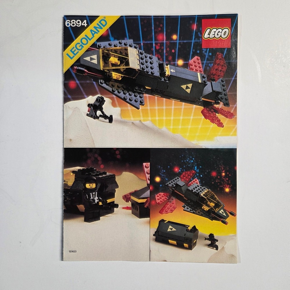 LEGO 6894 Blacktron Invader Instruction Manual Vintage 1987 Space Guide